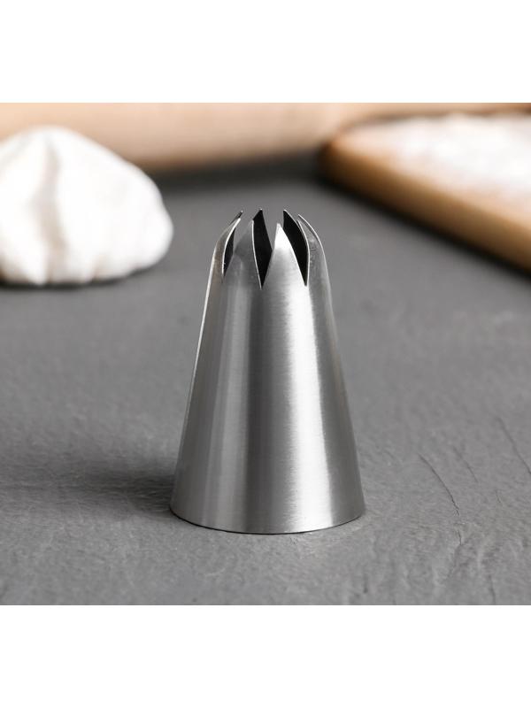 Насадка кондитерская KONFINETTA «Закрытая звезда», d=3 см, выход 0,8 см, нержавеющая сталь