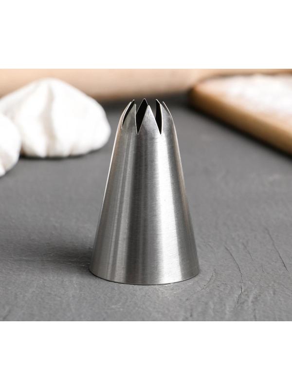 Насадка кондитерская KONFINETTA «Закрытая звезда», d=3 см, выход 1,2 см, нержавеющая сталь