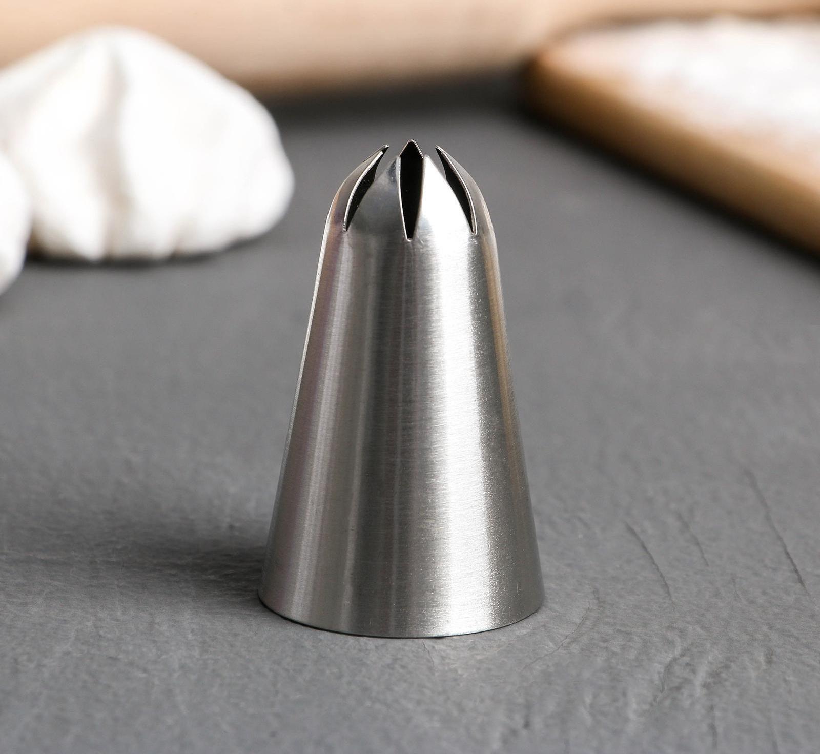 Насадка кондитерская KONFINETTA «Закрытая звезда», d=3 см, выход 1,8 см, нержавеющая сталь