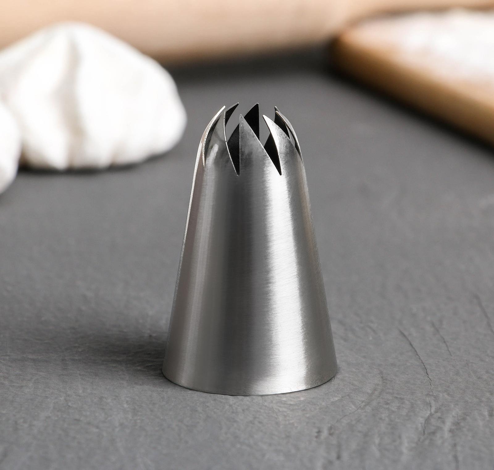 Насадка кондитерская KONFINETTA «Закрытая роза», d=3 см, выход 0,9 см, нержавеющая сталь