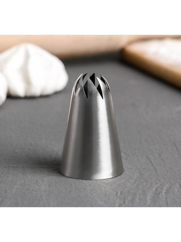 Насадка кондитерская KONFINETTA «Закрытая роза», d=3 см, выход 0,9 см, нержавеющая сталь