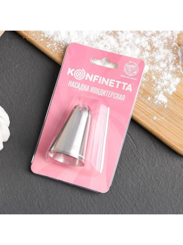Насадка кондитерская KONFINETTA «Закрытая роза», d=3 см, выход 0,9 см, нержавеющая сталь