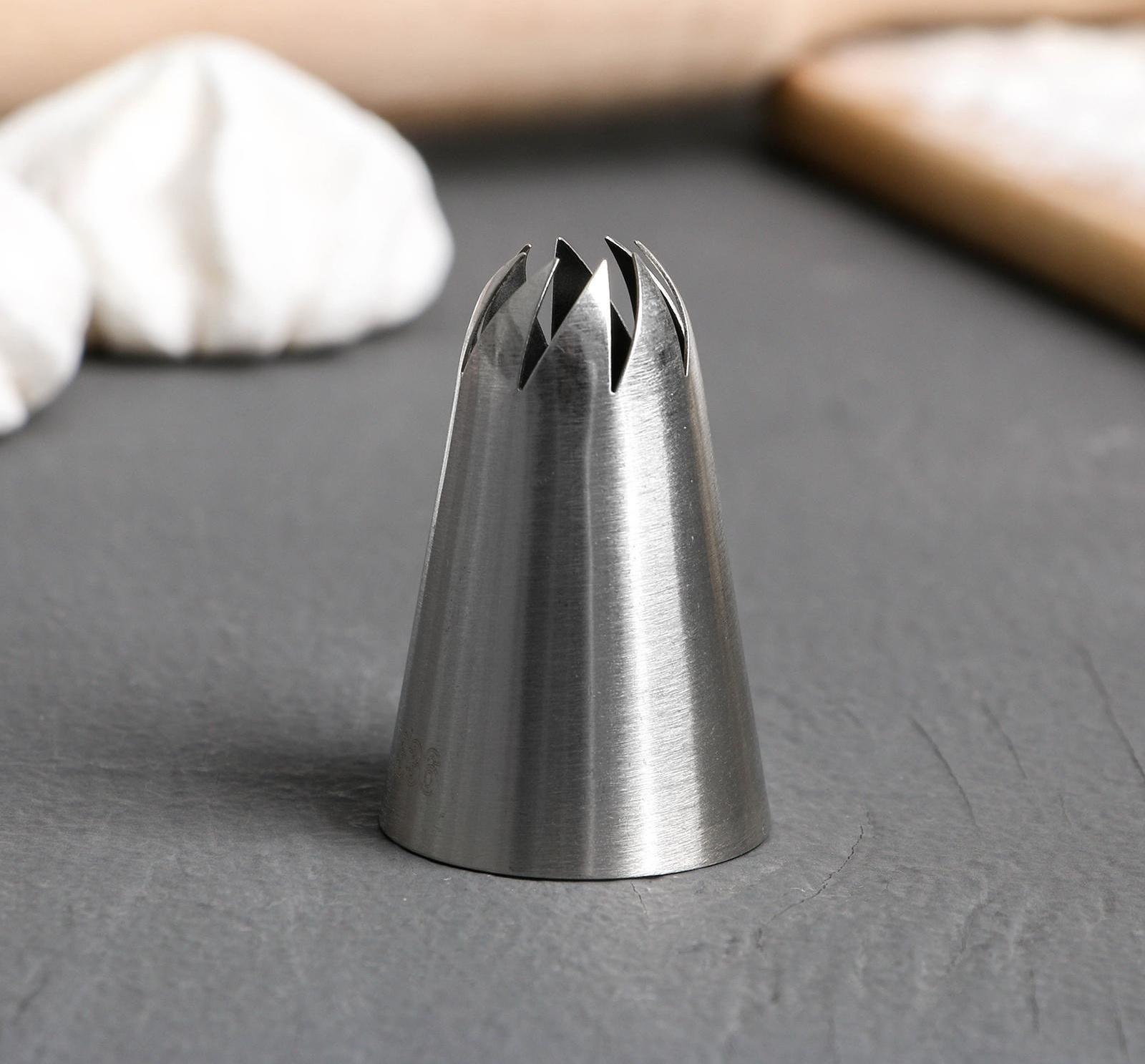 Насадка кондитерская KONFINETTA «Закрытая роза», d=3 см, выход 1 см, нержавеющая сталь