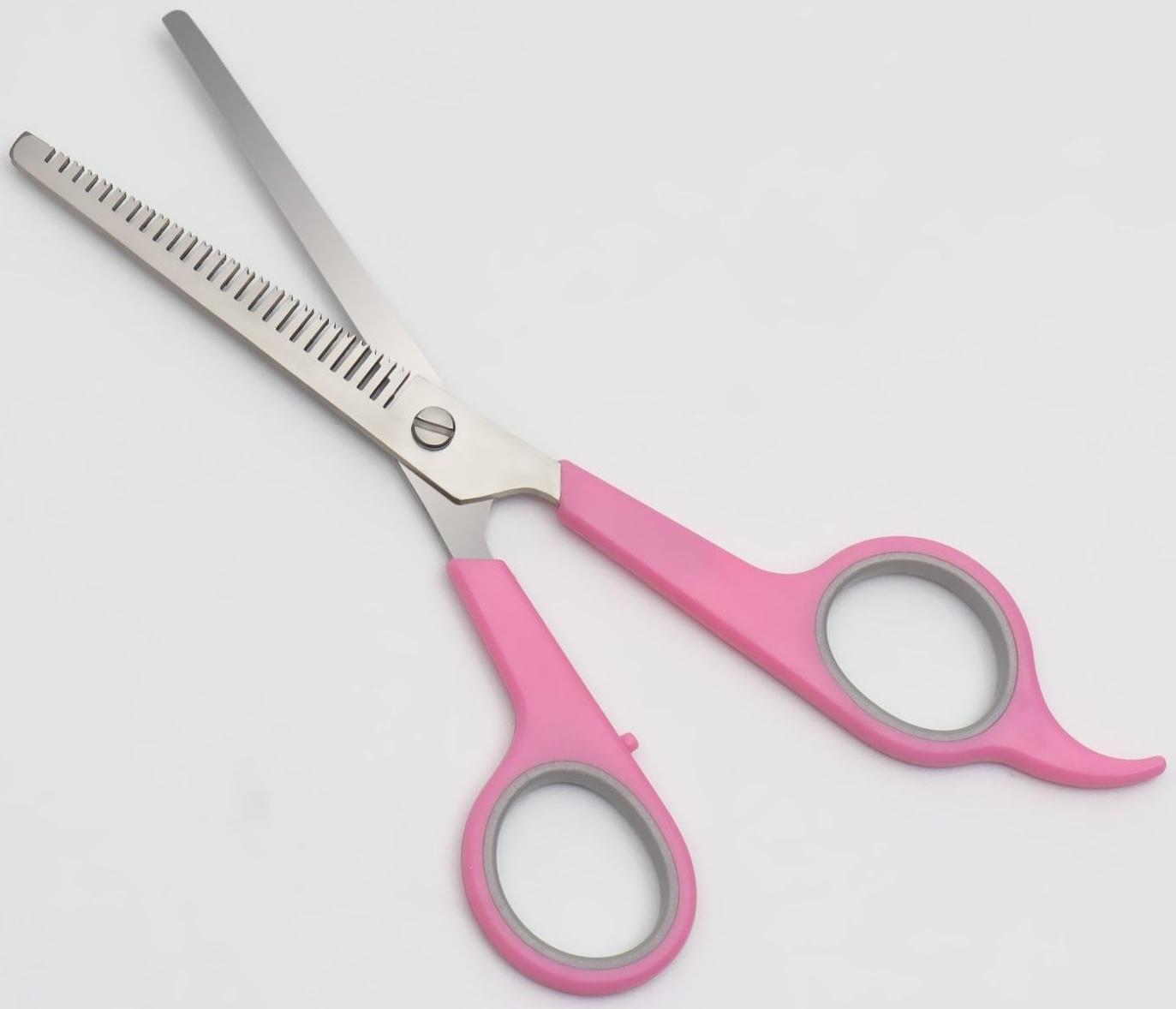 Ножницы филировочные с упором, лезвие — 6,5 см, цвет МИКС