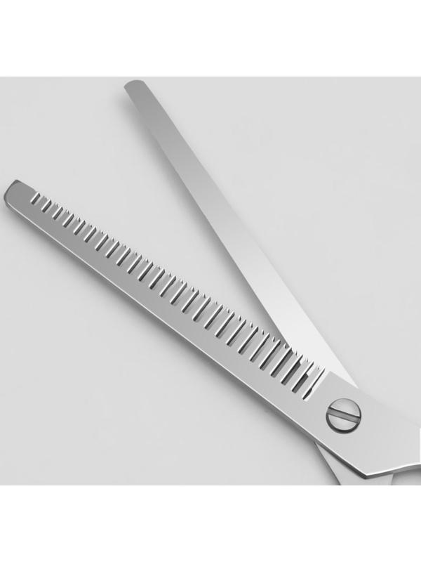 Ножницы филировочные с упором, лезвие — 6,5 см, цвет МИКС