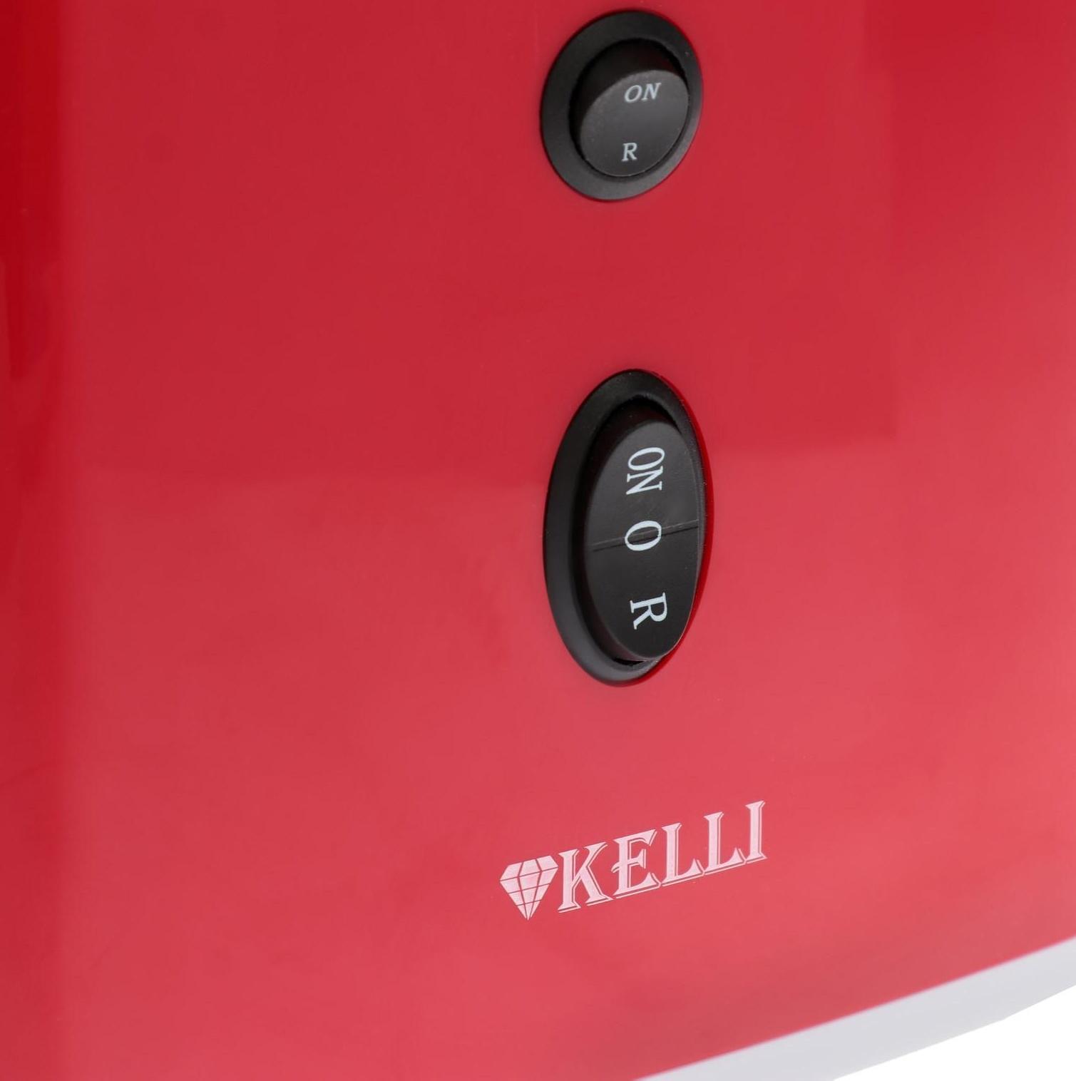 Мясорубка электрическая KELLI KL-5003, 1300 Вт, 2 скорости, 2 насадки, красная