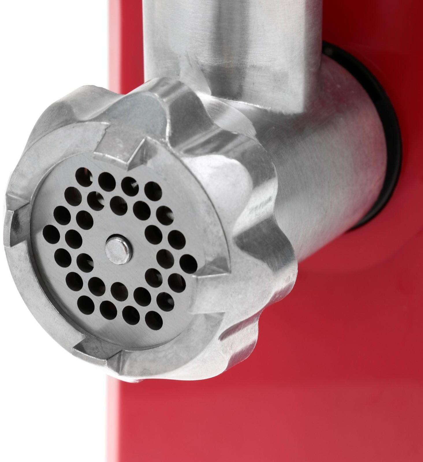 Мясорубка электрическая KELLI KL-5003, 1300 Вт, 2 скорости, 2 насадки, красная