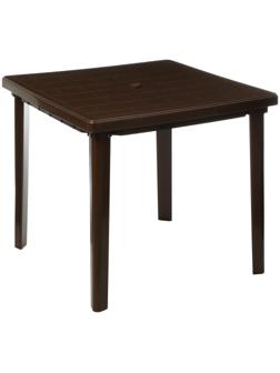 Стол квадратный, 800 х 800 х 740 мм, цвет коричневый