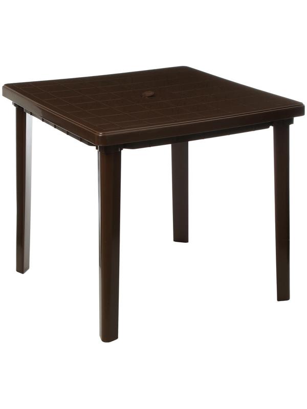 Стол квадратный, 800 х 800 х 740 мм, цвет коричневый