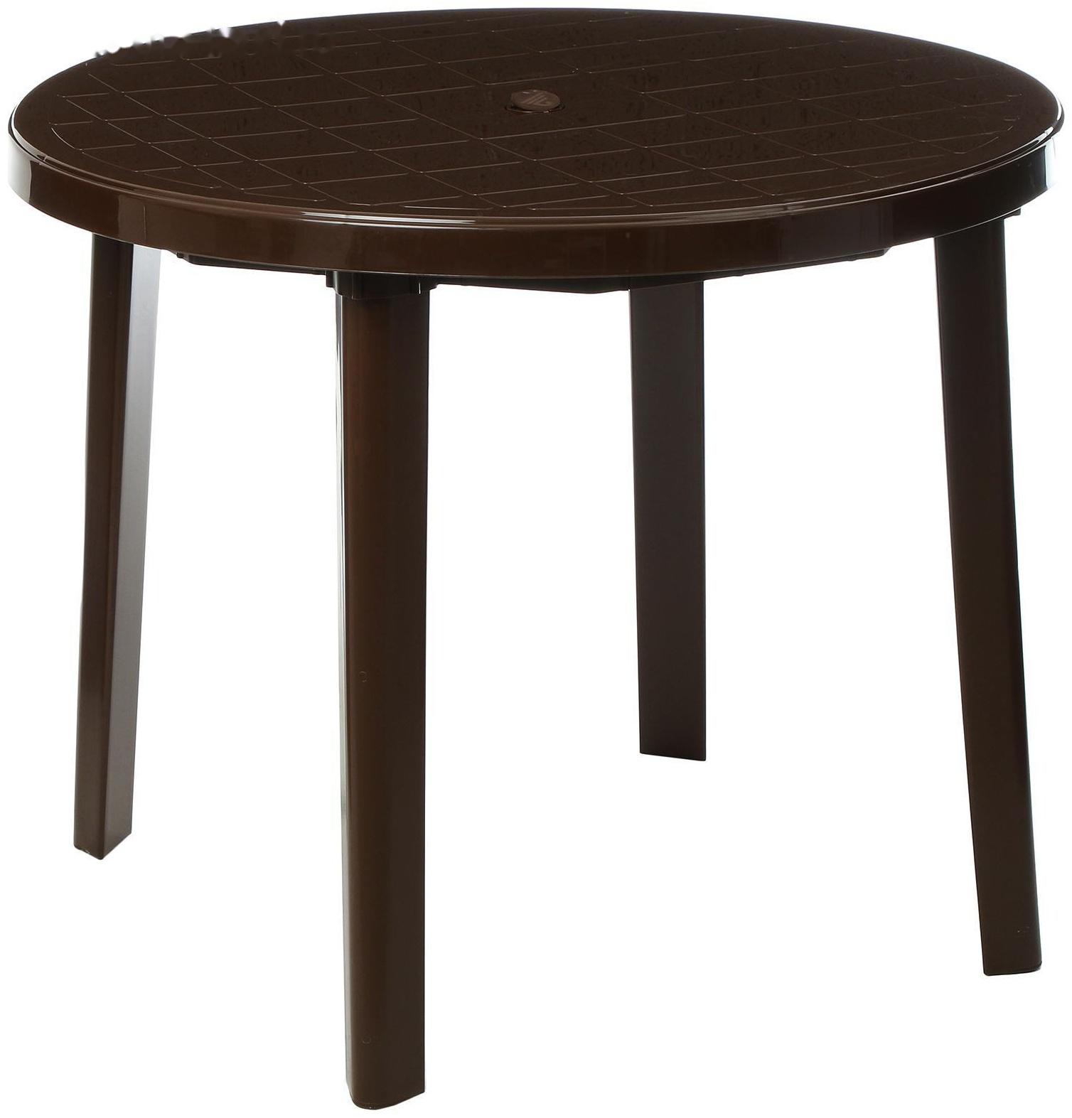 Стол круглый, 900 х 900 х 750 мм, цвет коричневый