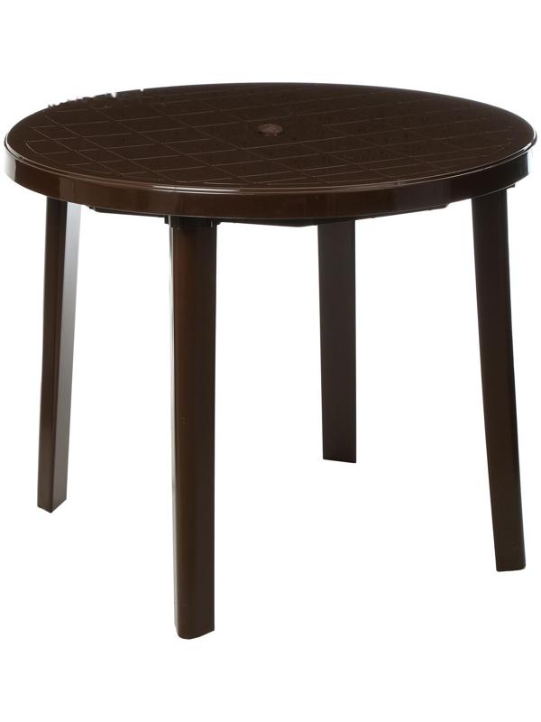 Стол круглый, 900 х 900 х 750 мм, цвет коричневый