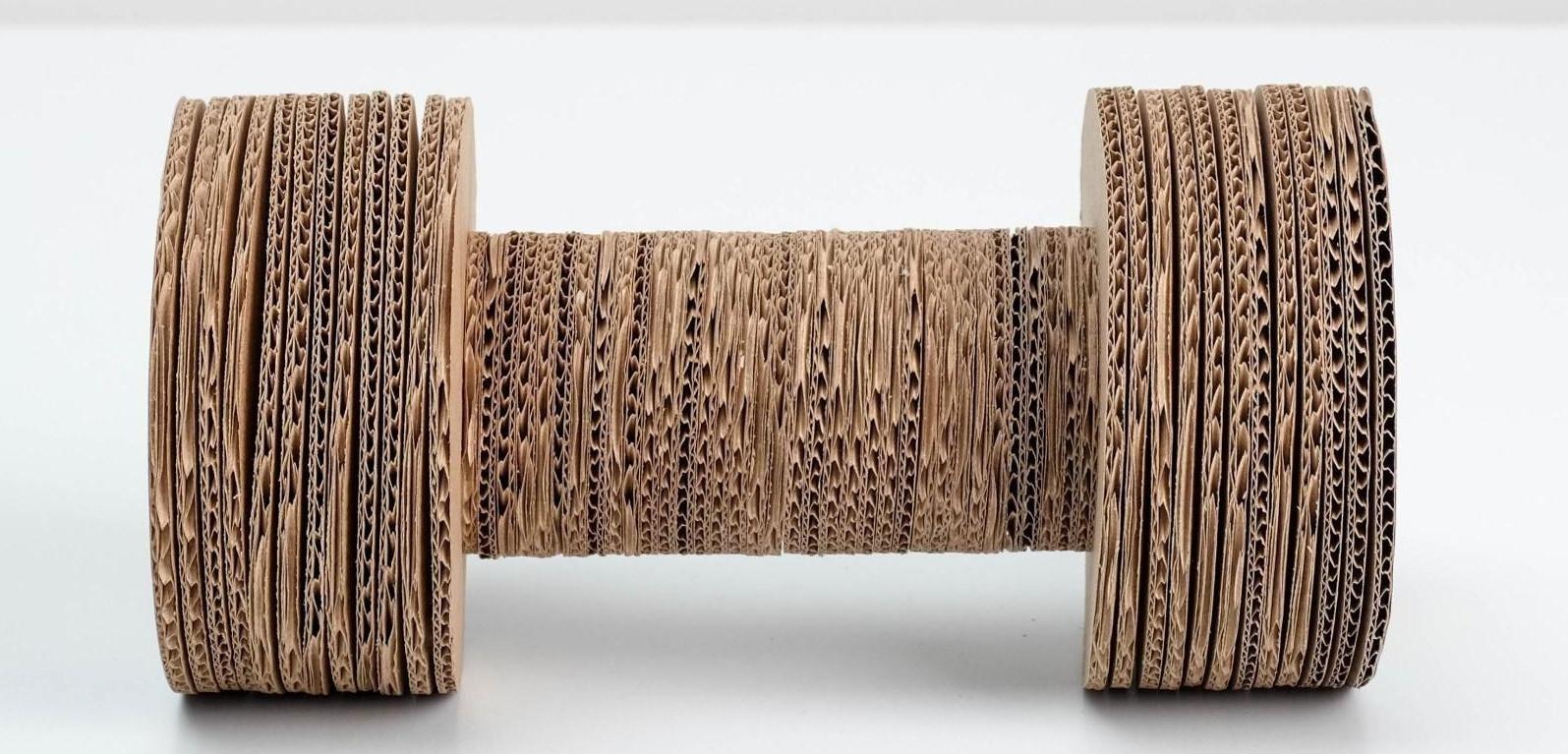 Когтеточка из картона с кошачьей мятой «Кото-йога», гантель, 12 × 23 см