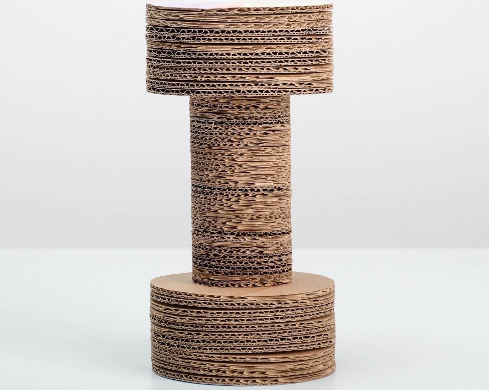 Когтеточка из картона с кошачьей мятой «Кото-йога», гантель, 12 × 23 см