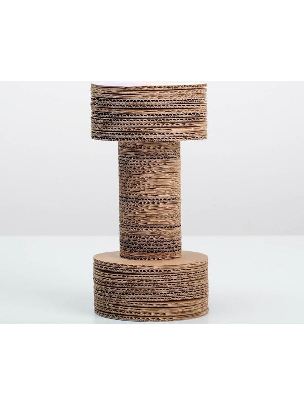 Когтеточка из картона с кошачьей мятой «Кото-йога», гантель, 12 × 23 см