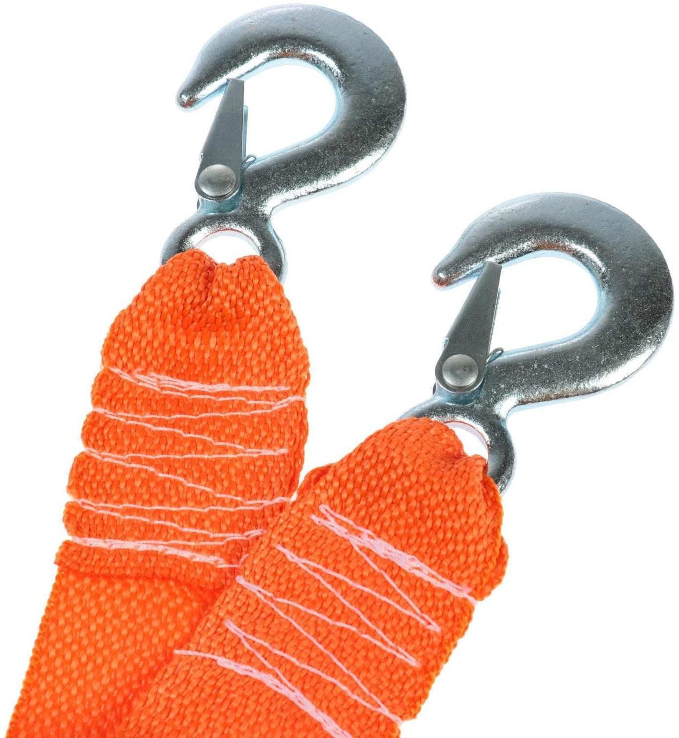 Буксировочный трос РОСТРОС 2.5 т, 4 м, 2 крюка, сумка