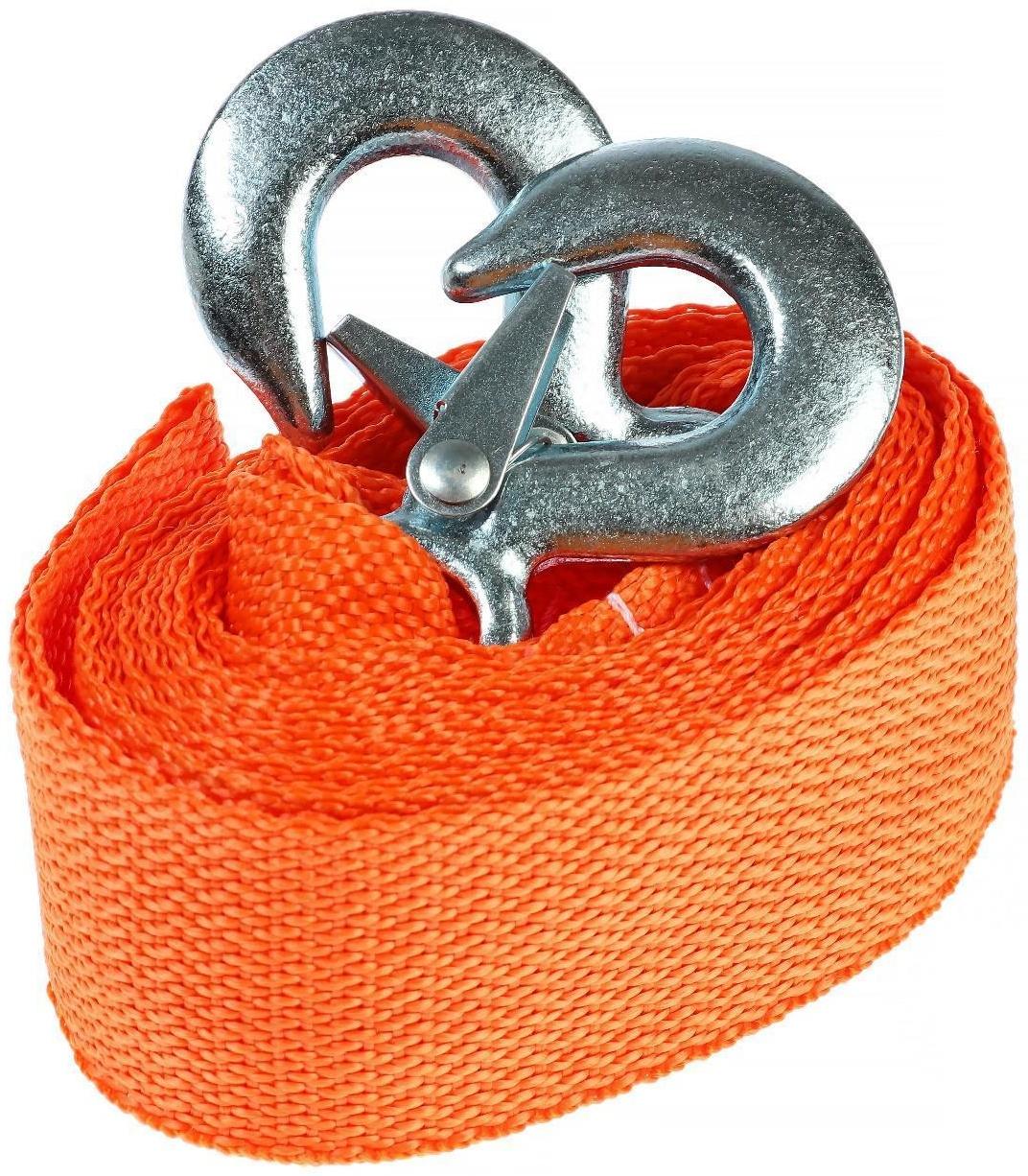 Буксировочный трос РОСТРОС 2.5 т, 4 м, 2 крюка, сумка