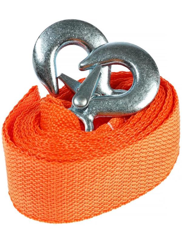 Буксировочный трос РОСТРОС 2.5 т, 4 м, 2 крюка, сумка