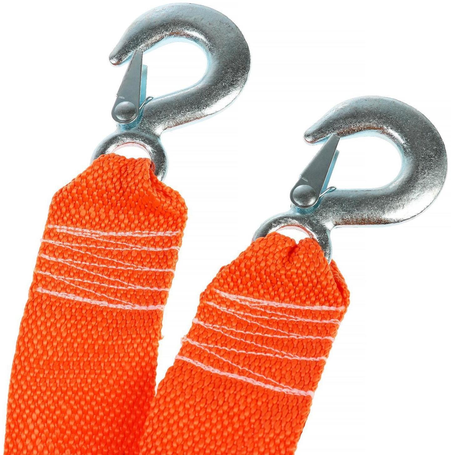 Буксировочный трос РОСТРОС 5 т, 2 крюка, 4.5 м, сумка