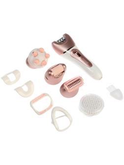 Эпилятор Sakura SA-5541WP, 10 насадок, 2 скорости, подсветка, АКБ, розово-белый