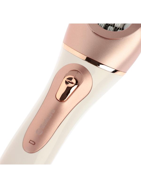 Эпилятор Sakura SA-5541WP, 10 насадок, 2 скорости, подсветка, АКБ, розово-белый