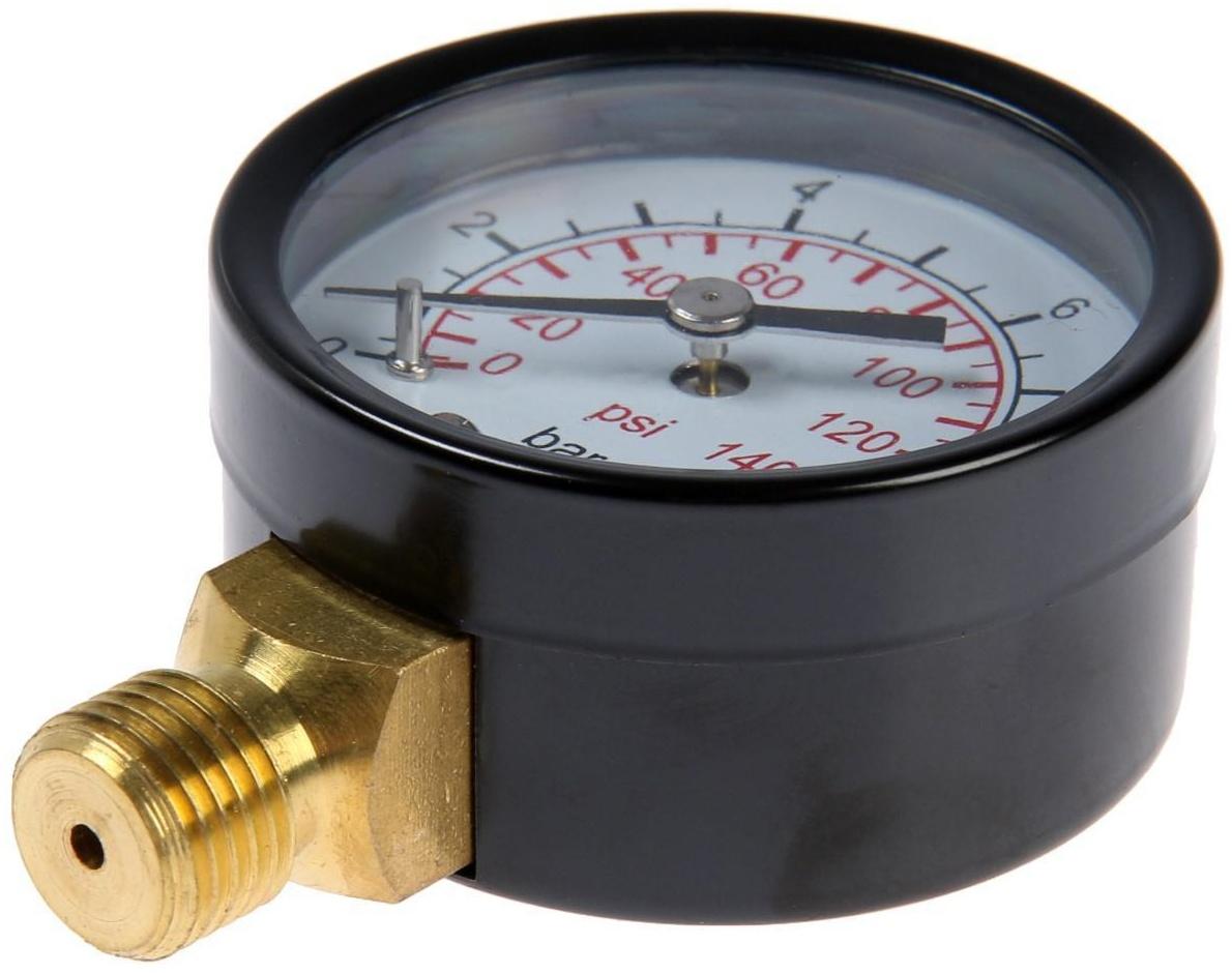 Манометр TIM Y-50-10, радиальный, Дк 50 мм, 1 МПа, наружная резьба 1/4