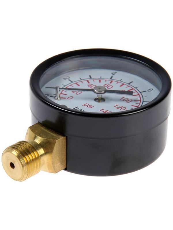 Манометр TIM Y-50-10, радиальный, Дк 50 мм, 1 МПа, наружная резьба 1/4