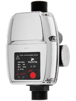 Блок автоматики насоса TIM PS-01D, компактный, с манометром, 1.5-3.0 бар