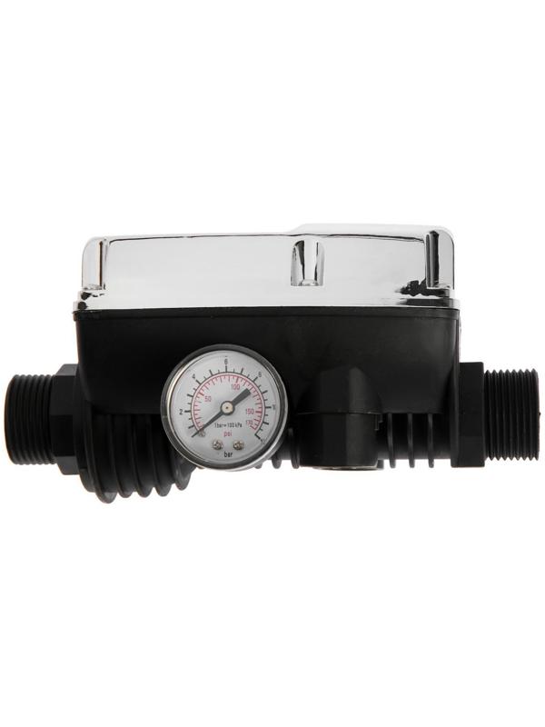 Блок автоматики насоса TIM PS-01D, компактный, с манометром, 1.5-3.0 бар