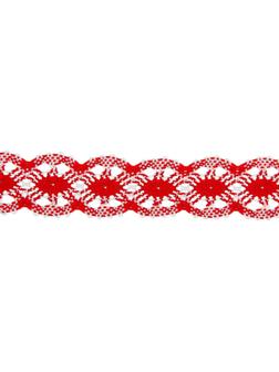 Тесьма плетёная, в рулоне 20 м., красно-белая