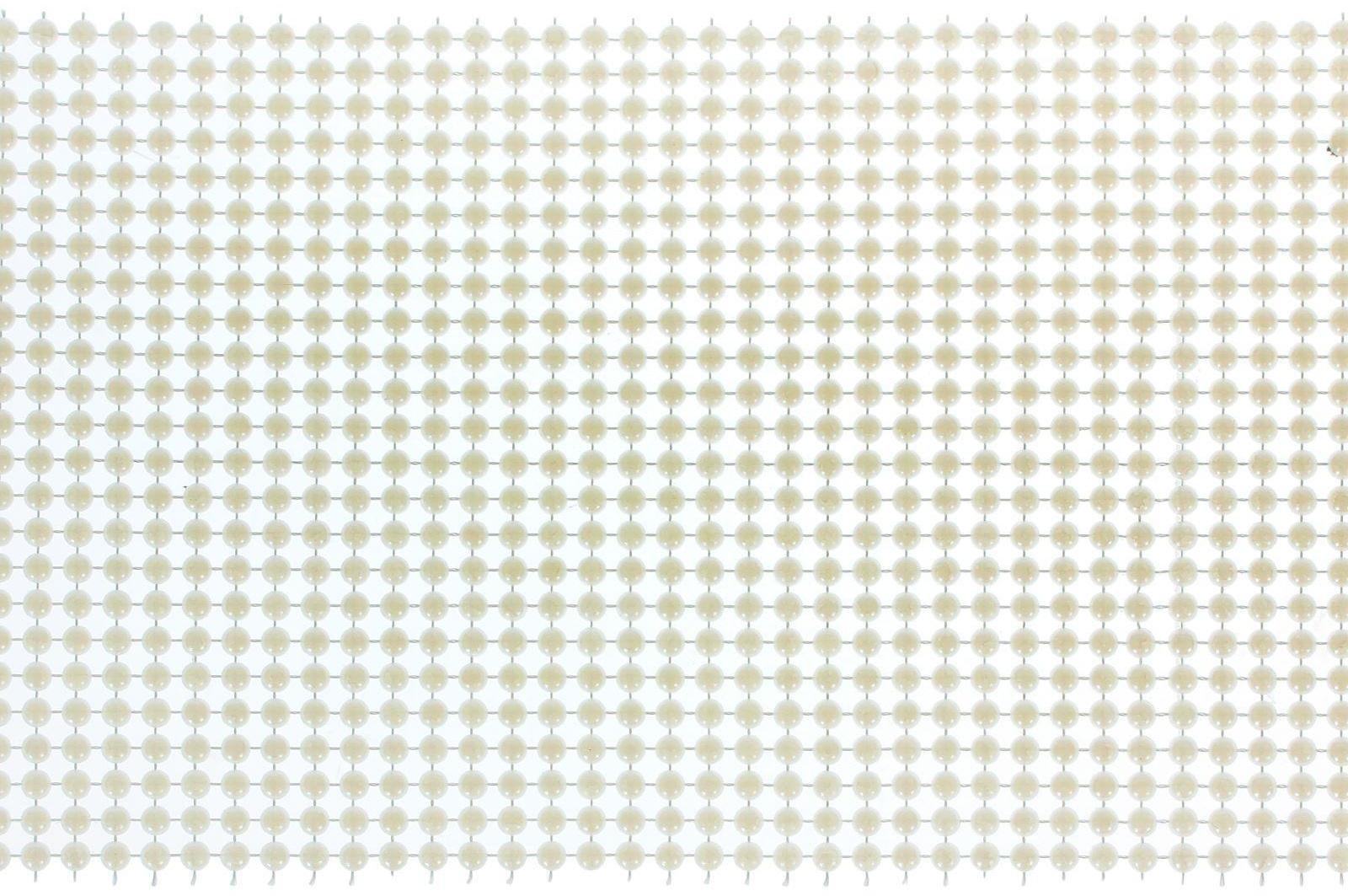 Тесьма под жемчуг, белая, пластик 12 см, в рулоне 9 метров