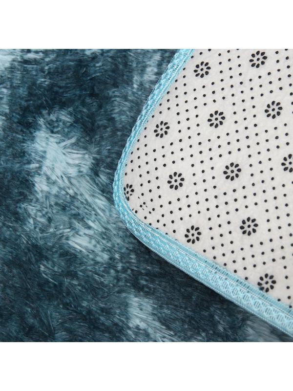 Коврик для ванной Доляна «Пушистик», 40×60 см, цвет сине-голубой