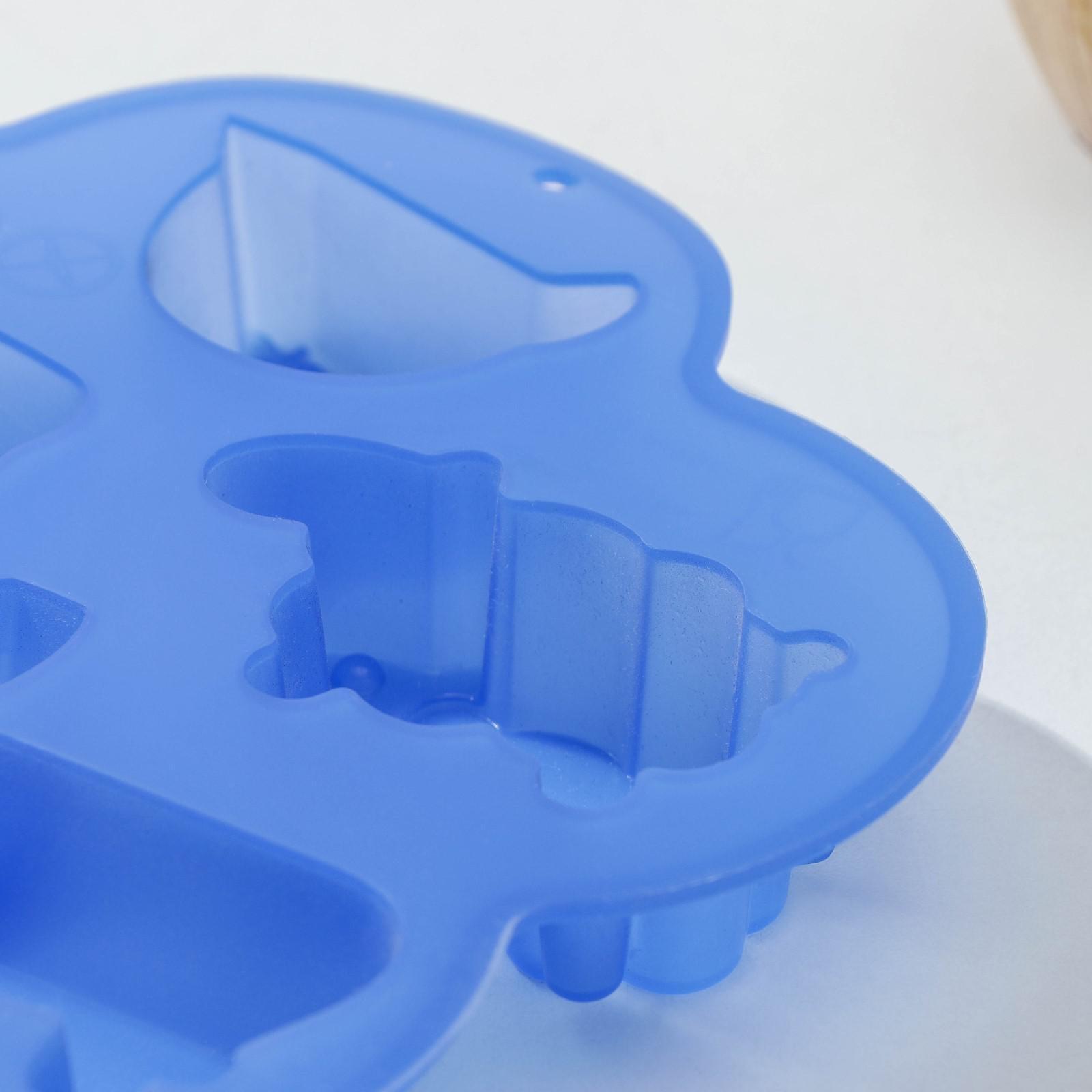 Форма для льда и кондитерских украшений Доляна «Домашние животные», 17×17×2,5 см, силикон, 5 ячеек, цвет МИКС