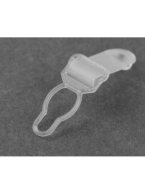 Застёжка для чулок, 12 мм, 4 шт, цвет прозрачный