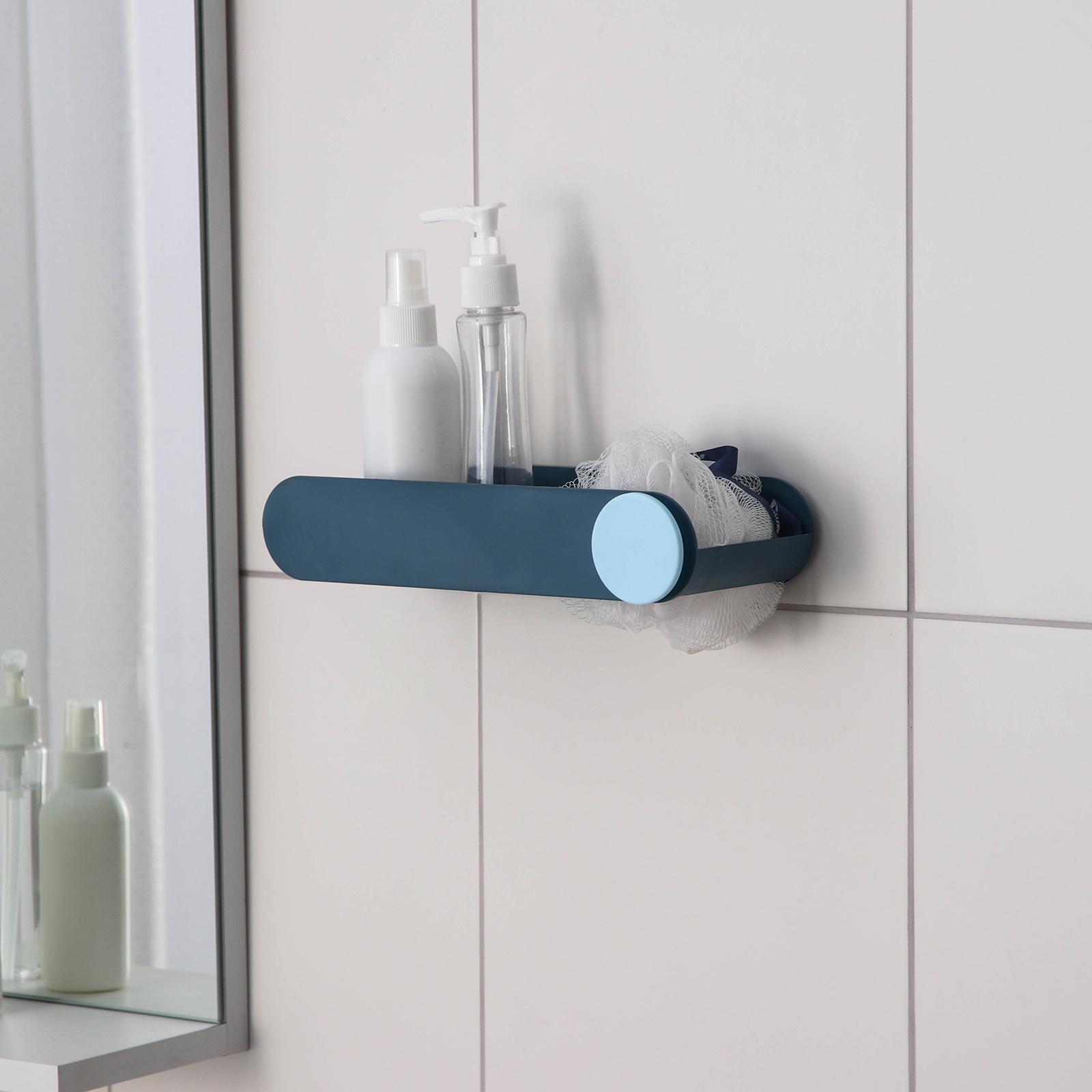 Держатель для ванных принадежностей на липучках, 26×10,5×5 см, цвет МИКС