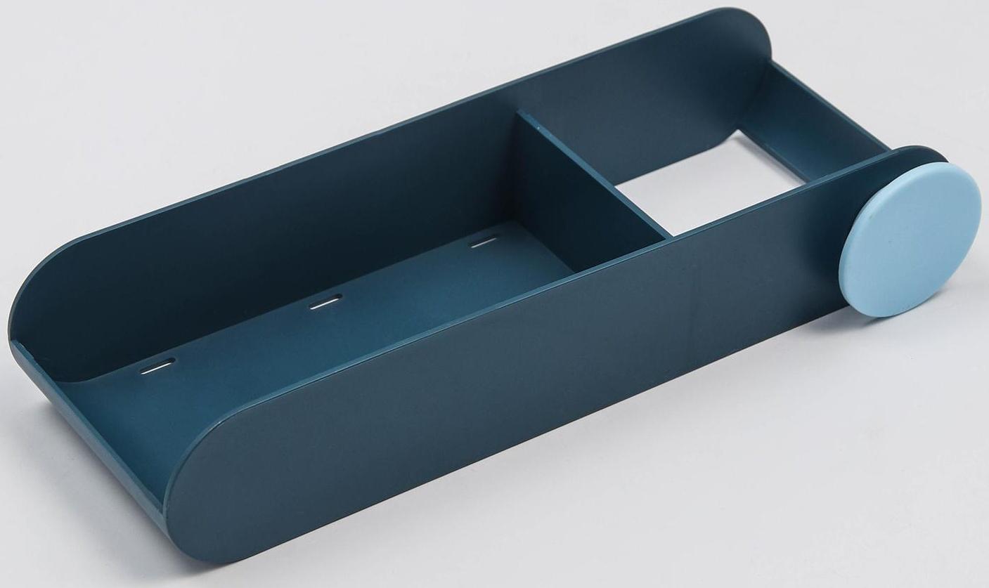 Держатель для ванных принадежностей на липучках, 26×10,5×5 см, цвет МИКС