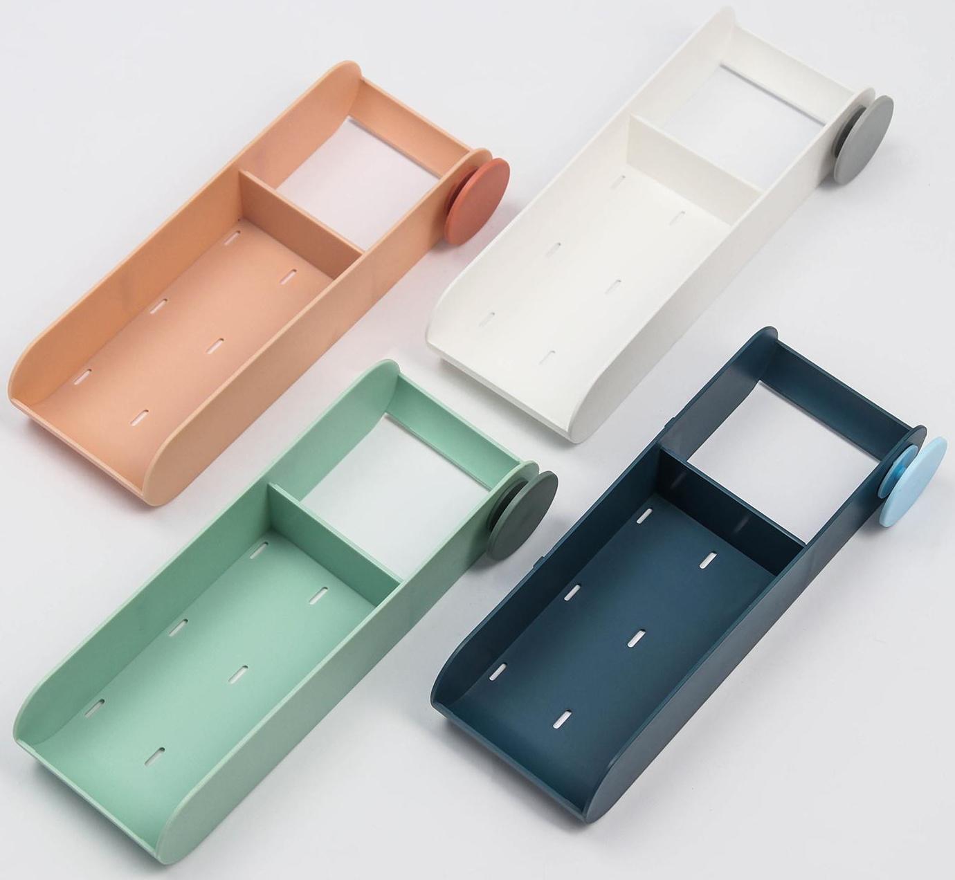 Держатель для ванных принадежностей на липучках, 26×10,5×5 см, цвет МИКС