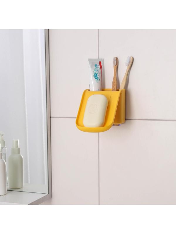 Держатель для ванных принадежностей на присосках, 10×13×9 см, цвет МИКС