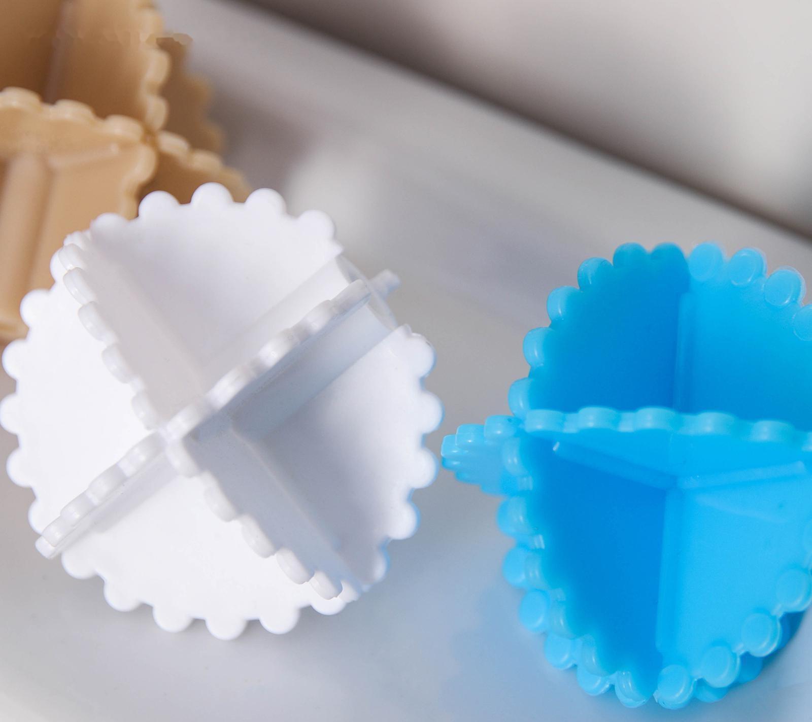 Шарики для стирки белья Доляна, d=4,5 см, 3 шт, цвет МИКС