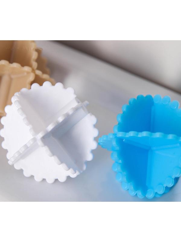 Шарики для стирки белья Доляна, d=4,5 см, 3 шт, цвет МИКС