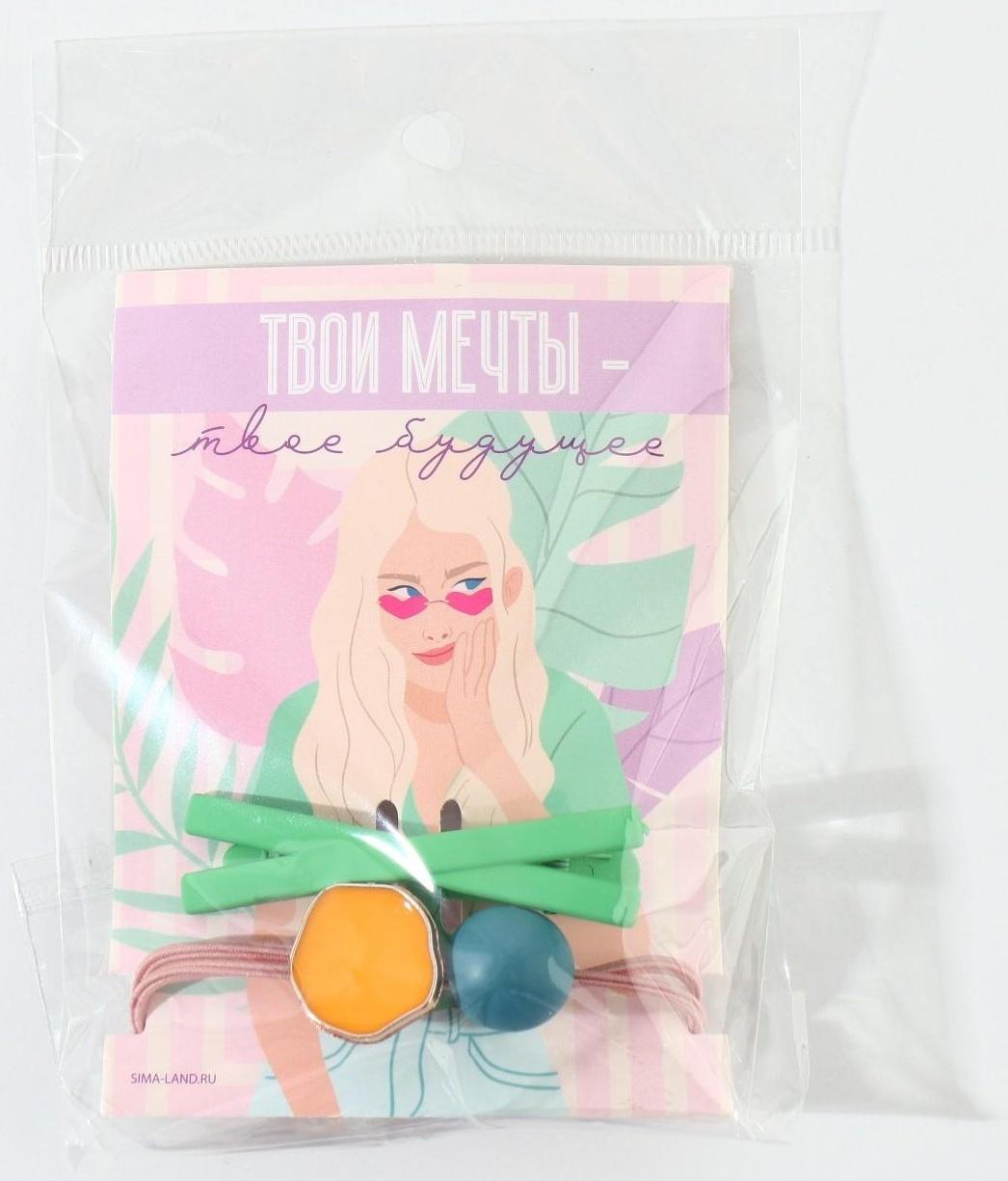 Резинка и заколка для волос «Твои мечты-твоё будущее» (набор)