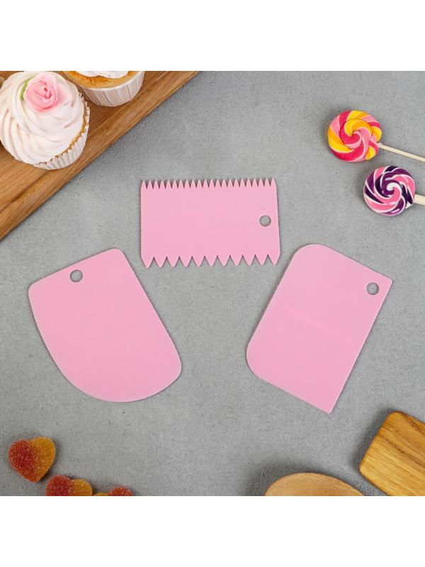 Набор кондитерских шпателей KONFINETTA «Дом» 11.2×6.5 см, 10×7 см, 3 шт