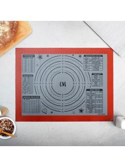 Армированный коврик для выпечки «Щепотка радости» с разлиновкой, 30 х 40 см