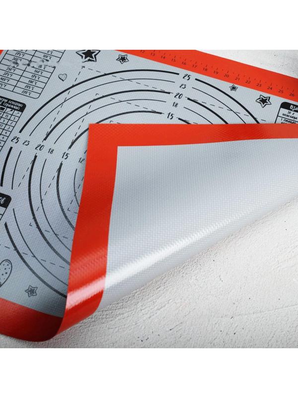 Армированный коврик для выпечки «Щепотка радости» с разлиновкой, 30 х 40 см