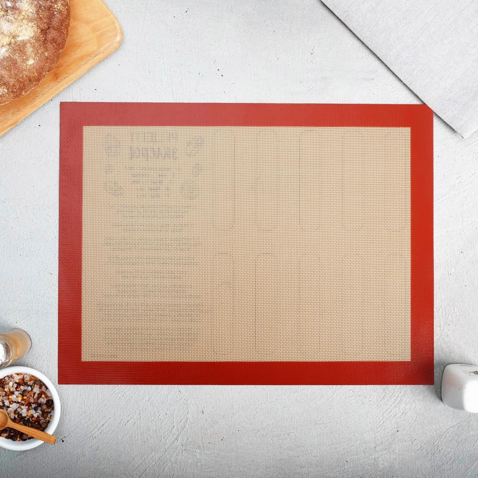 Армированный  коврик для выпечки «Макаруномания», 30 х 40 см