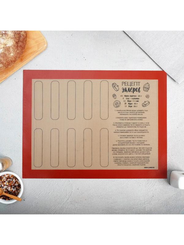 Армированный  коврик для выпечки «Эклер твоей мечты», 30 х 40 см