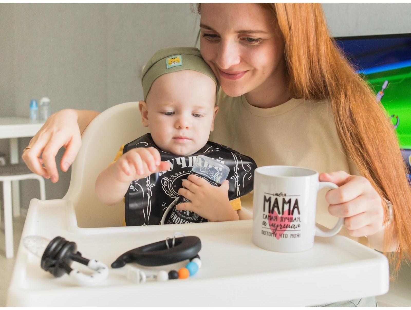 Нагрудник для кормления «Лучший ребёнок» непромокаемый на липучке, с карманом