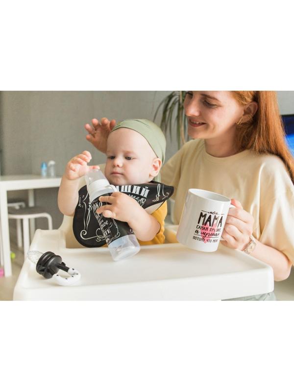 Нагрудник для кормления «Лучший ребёнок» непромокаемый на липучке, с карманом