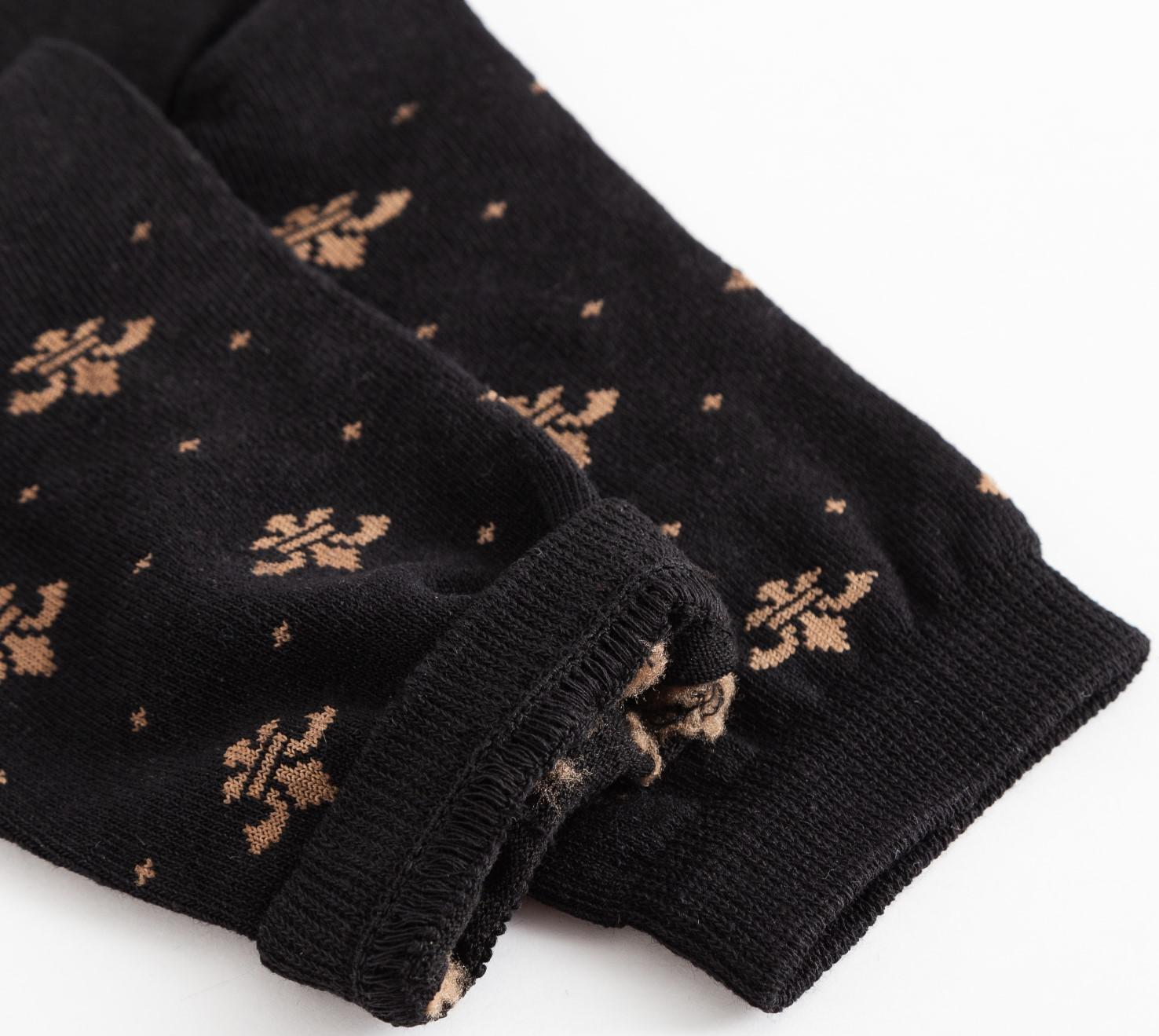 Носки MINAKU «Королевская лилия», цвет чёрный, размер 40-41 (27 см)