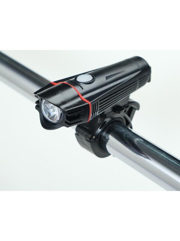 Фонарь велосипедный передний, 5 Вт, 200 лм, 1500 мАч, 4 режима, USB