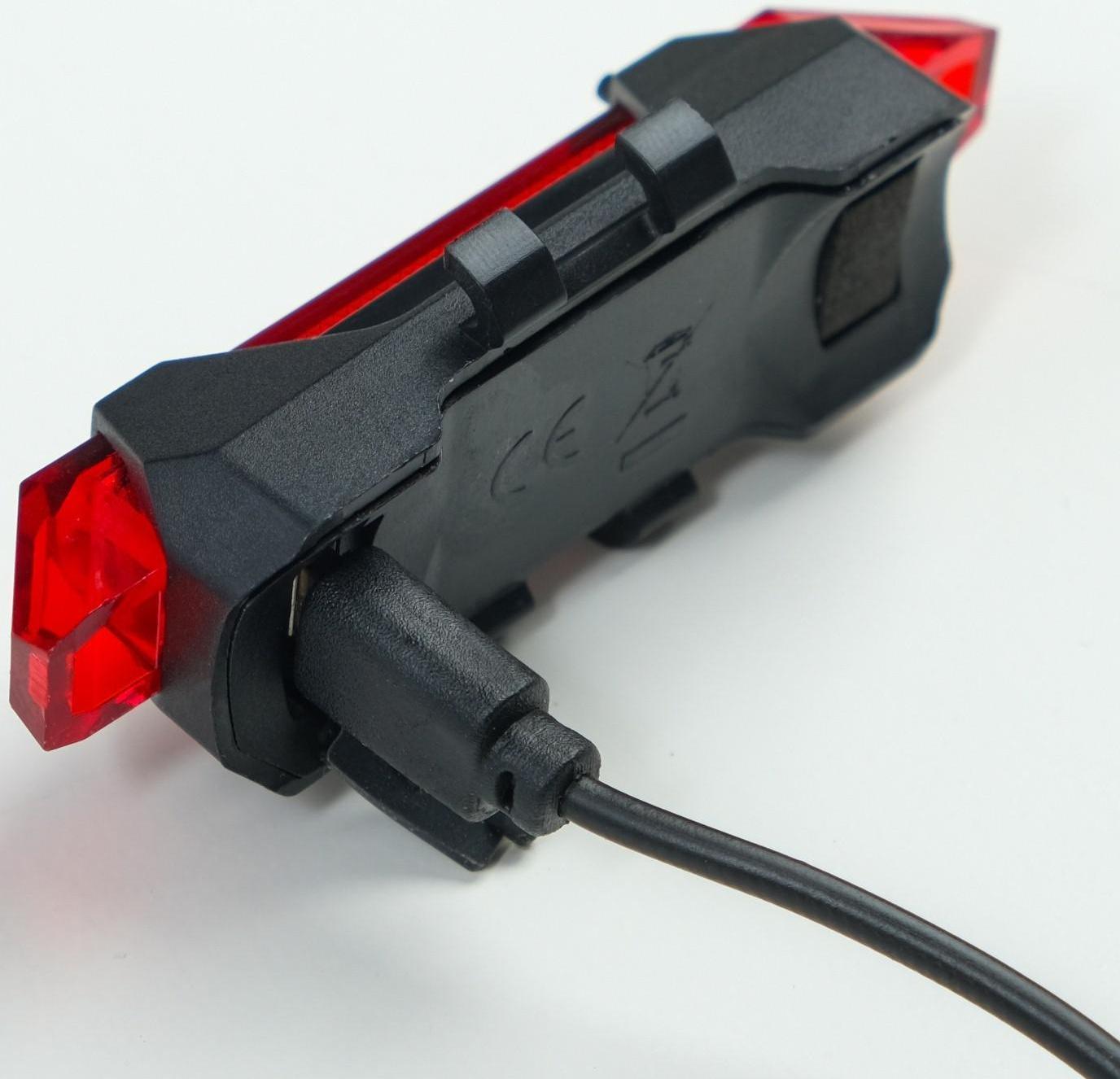 Фонарь велосипедный аккумуляторный, влагозащищённый, 400 мАч, 5 led, 30 лм, 4 режима